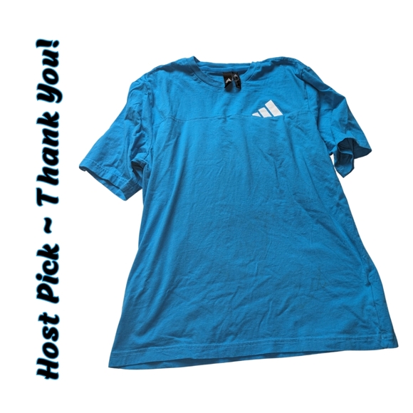 Unisex Adidas Teal/Blue Sports T, w/Hidden Mesh Pocket. Size M - Picture 2 of 13
